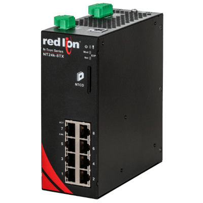 Red Lion Industrial Ethernet Switch, NT24k-8TX